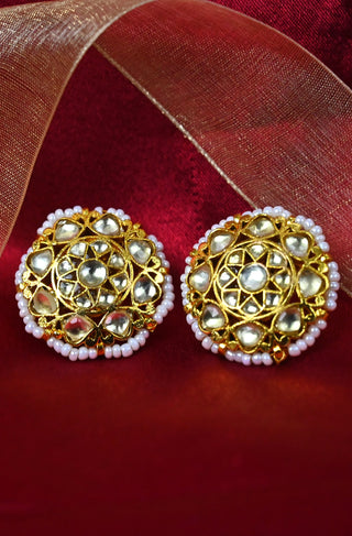 Floret Kundan Studs (Gold)